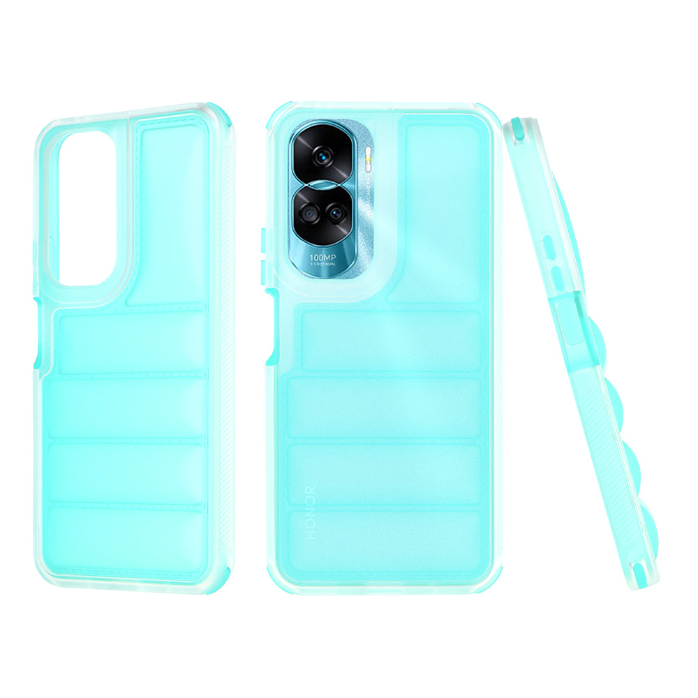Fodral för Honor 90 Lite, Techsuit, Wave Shield, Turkos