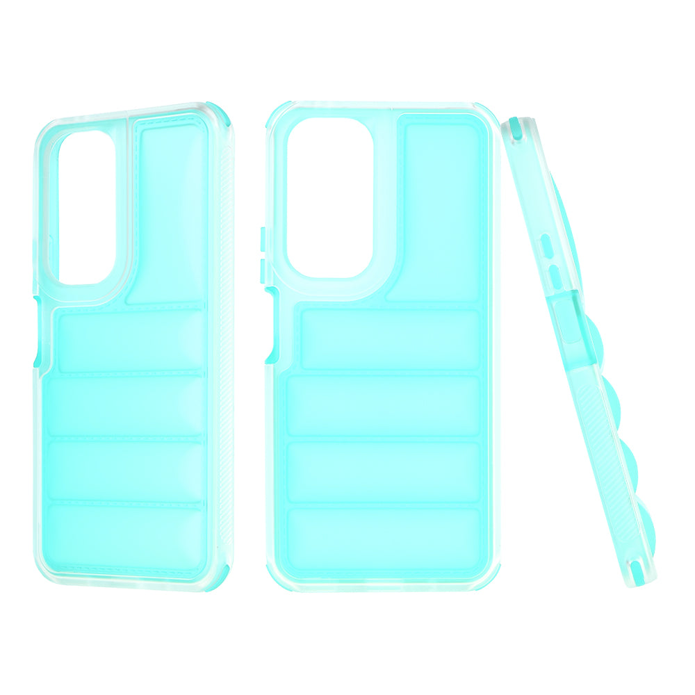 Fodral för Honor 90 Lite, Techsuit, Wave Shield, Turkos