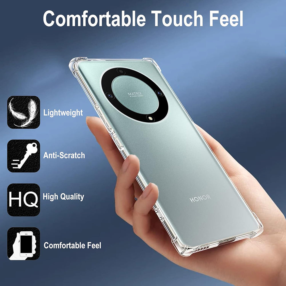 Fodral för Honor Magic5 Lite, Techsuit, Stötsäker Klar, Transparent
