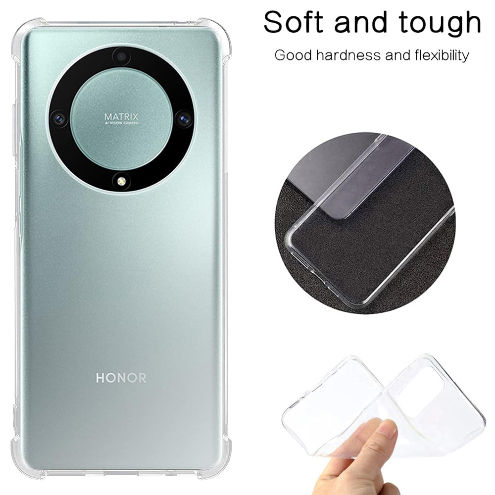Fodral för Honor Magic5 Lite, Techsuit, Stötsäker Klar, Transparent