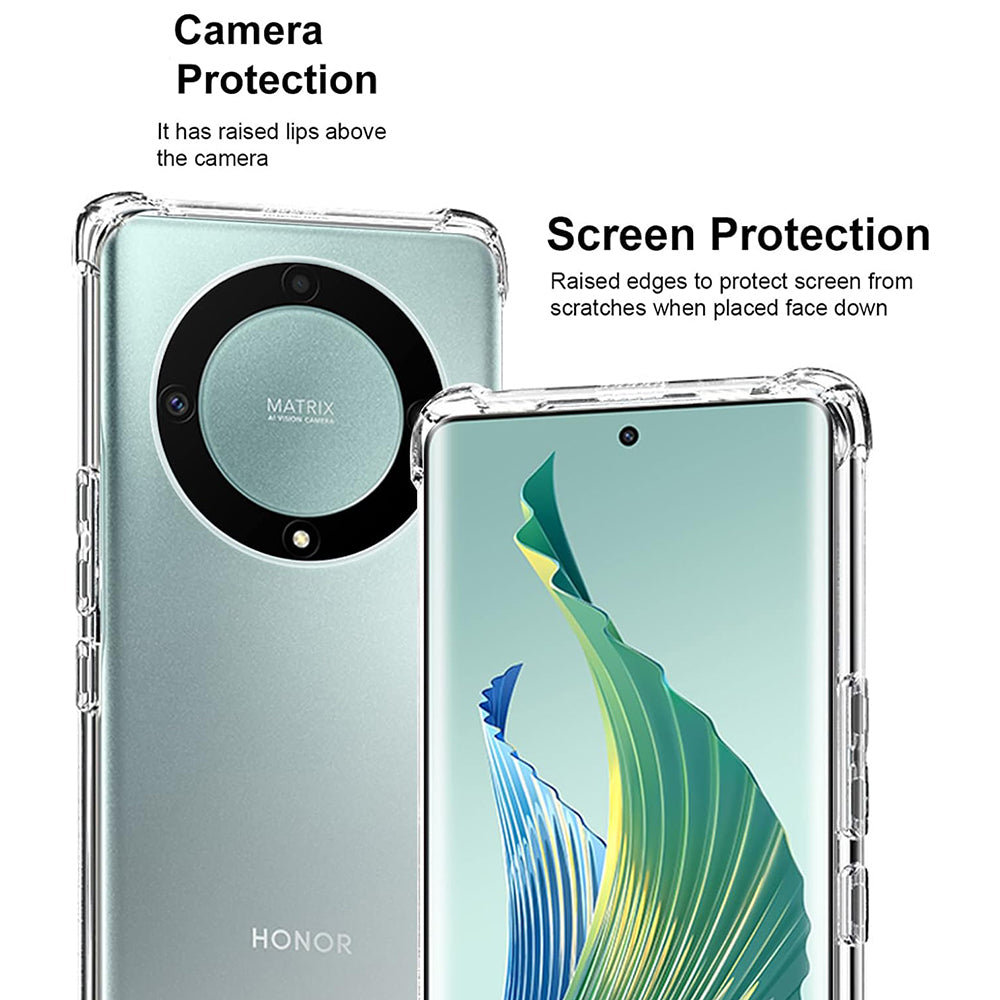 Fodral för Honor Magic5 Lite, Techsuit, Stötsäker Klar, Transparent