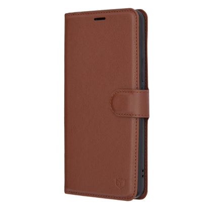 Fodral för Honor Magic5 Pro, Techsuit, Läderfolio, Brun