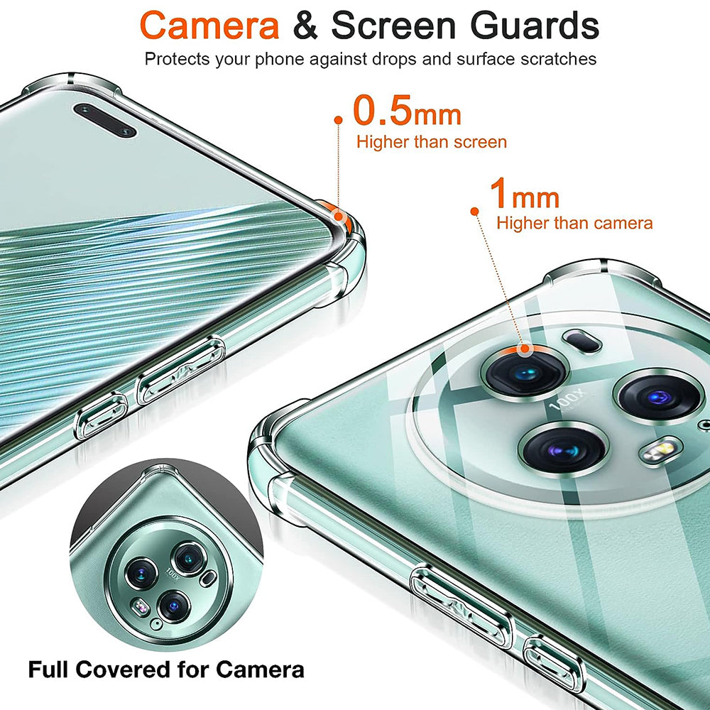 Fodral för Honor Magic5 Pro, Techsuit, Stötsäker Klar, Transparent