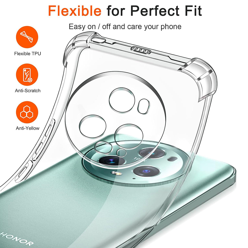 Fodral för Honor Magic5 Pro, Techsuit, Stötsäker Klar, Transparent