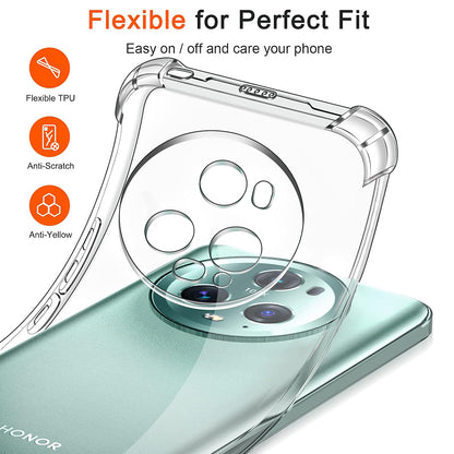 Fodral för Honor Magic5 Pro, Techsuit, Stötsäker Klar, Transparent