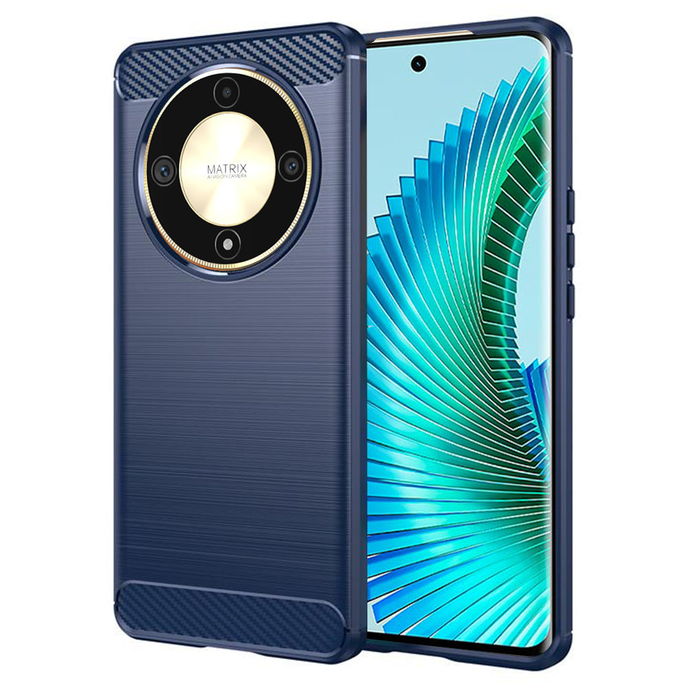 Skyddsfodral för Honor Magic6 Lite, Techsuit, Carbon, Blå