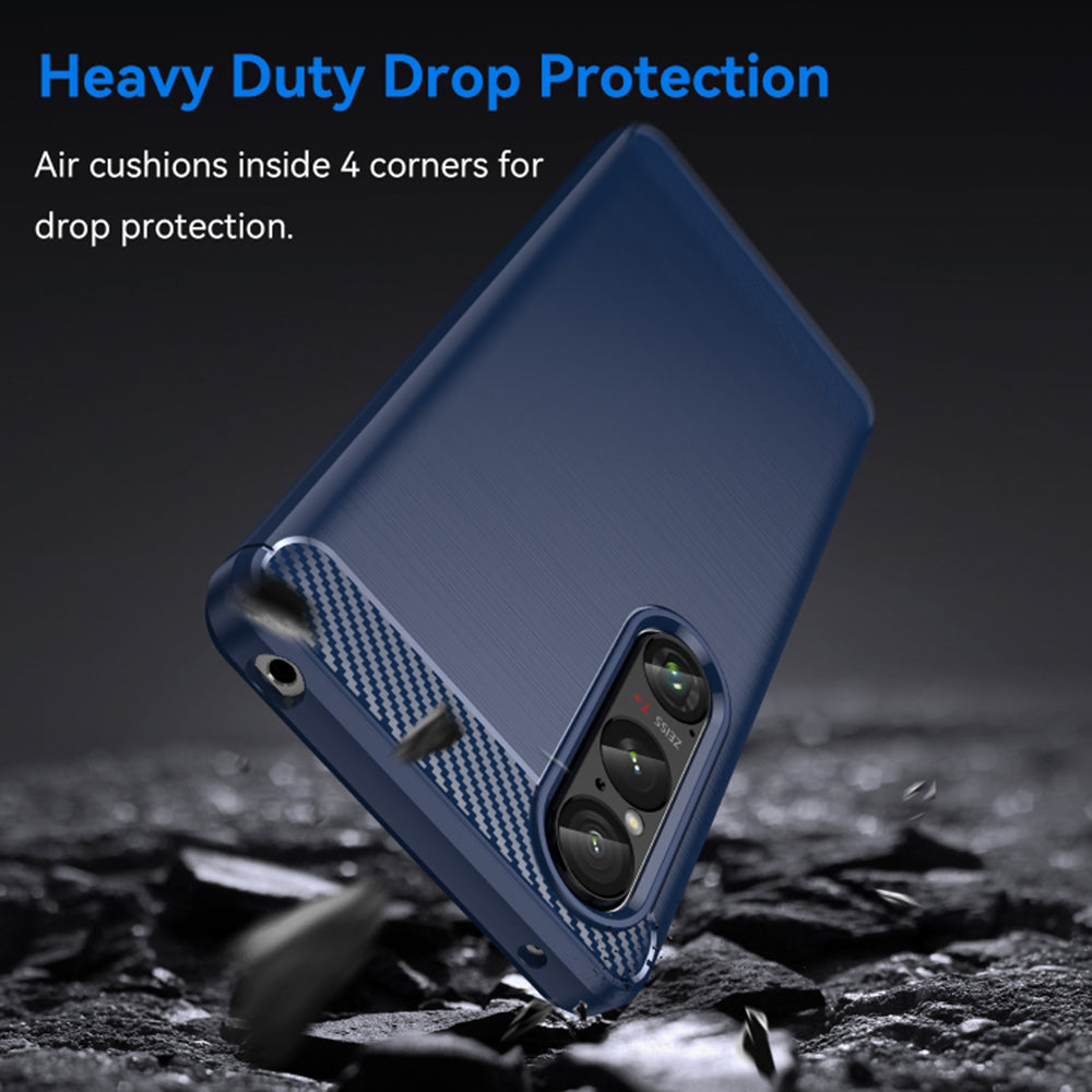 Skyddsfodral för Honor Magic6 Lite, Techsuit, Carbon, Blå