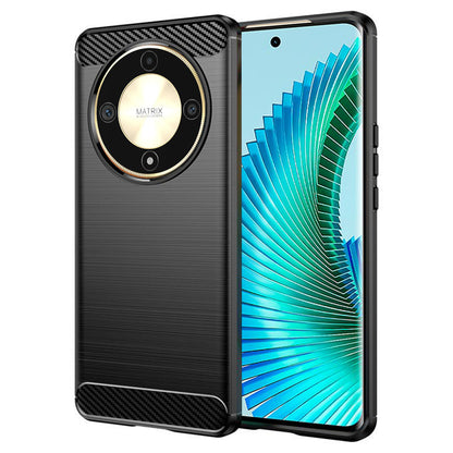 Fodral för Honor Magic6 Lite, Techsuit, Kolfiber, Svart