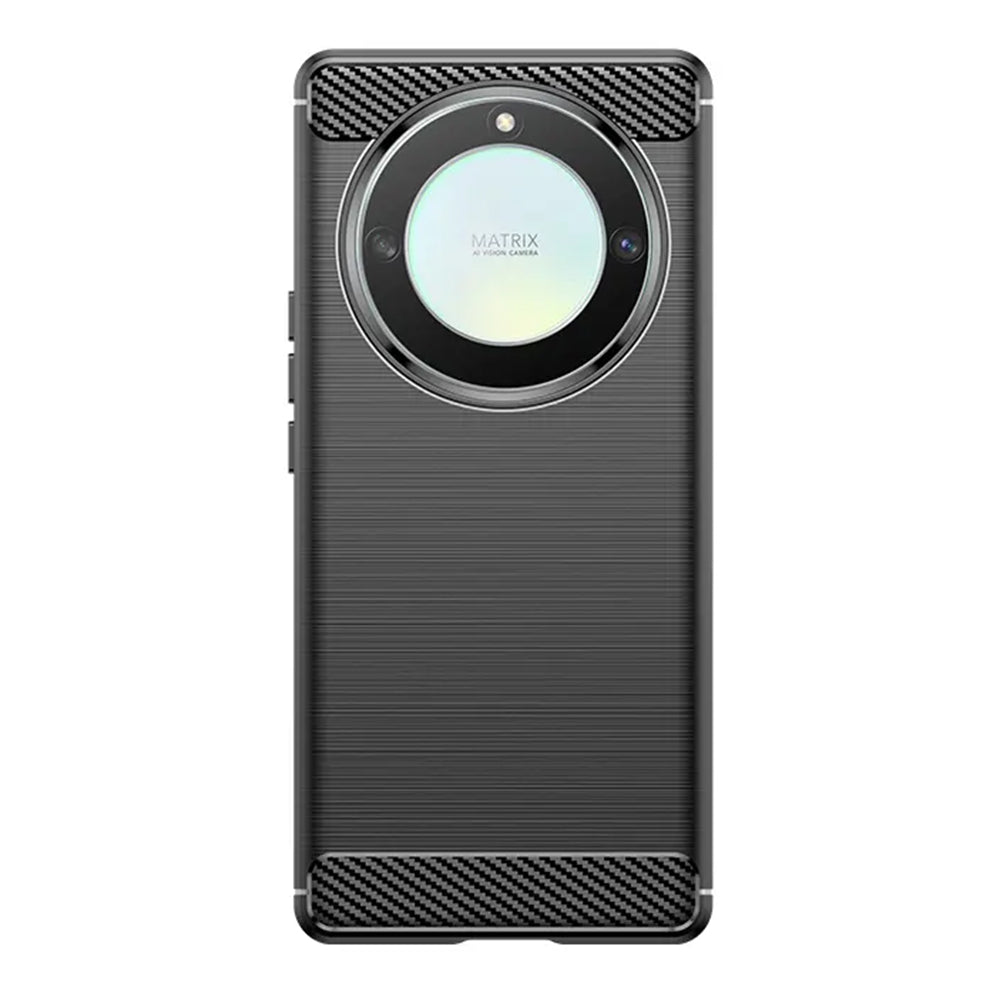 Fodral för Honor Magic6 Lite, Techsuit, Kolfiber, Svart