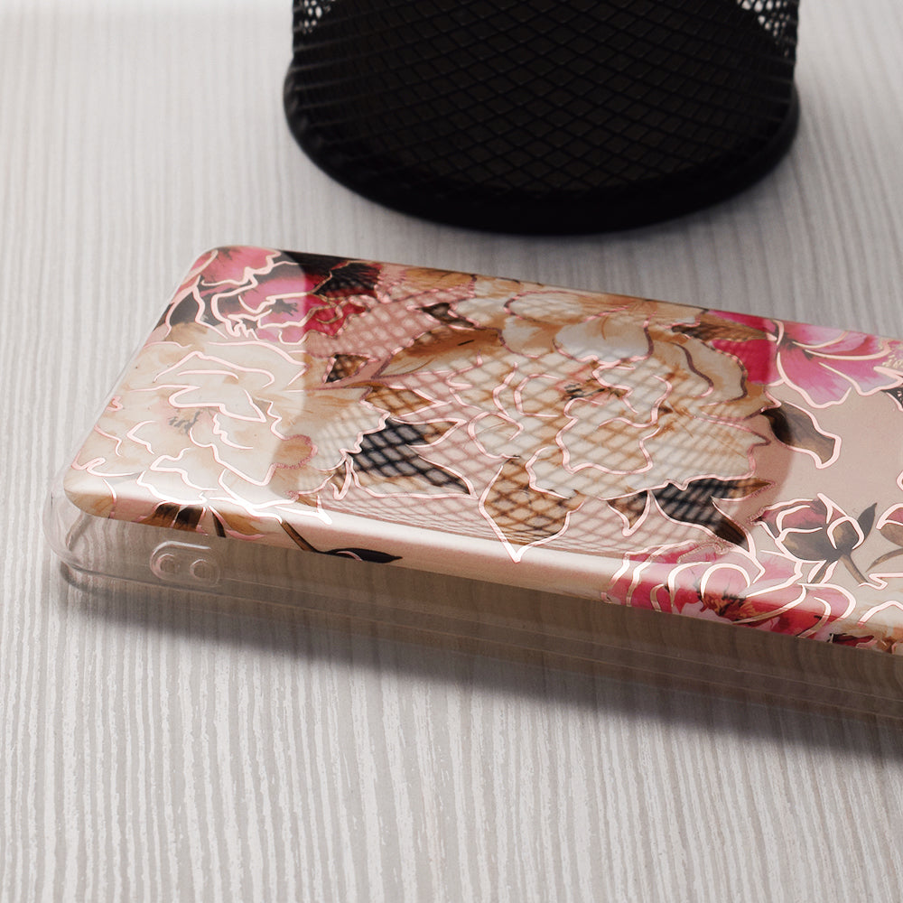 Fodral för Honor Magic6 Lite, Techsuit, Marble, Beige
