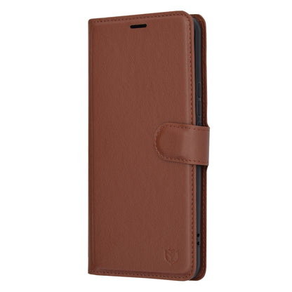 Fodral för Honor Magic6 Pro, Techsuit, läderfolio, brun