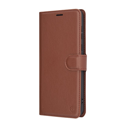 Fodral för Honor Magic7 Pro, Techsuit, Läderfolio, Brun