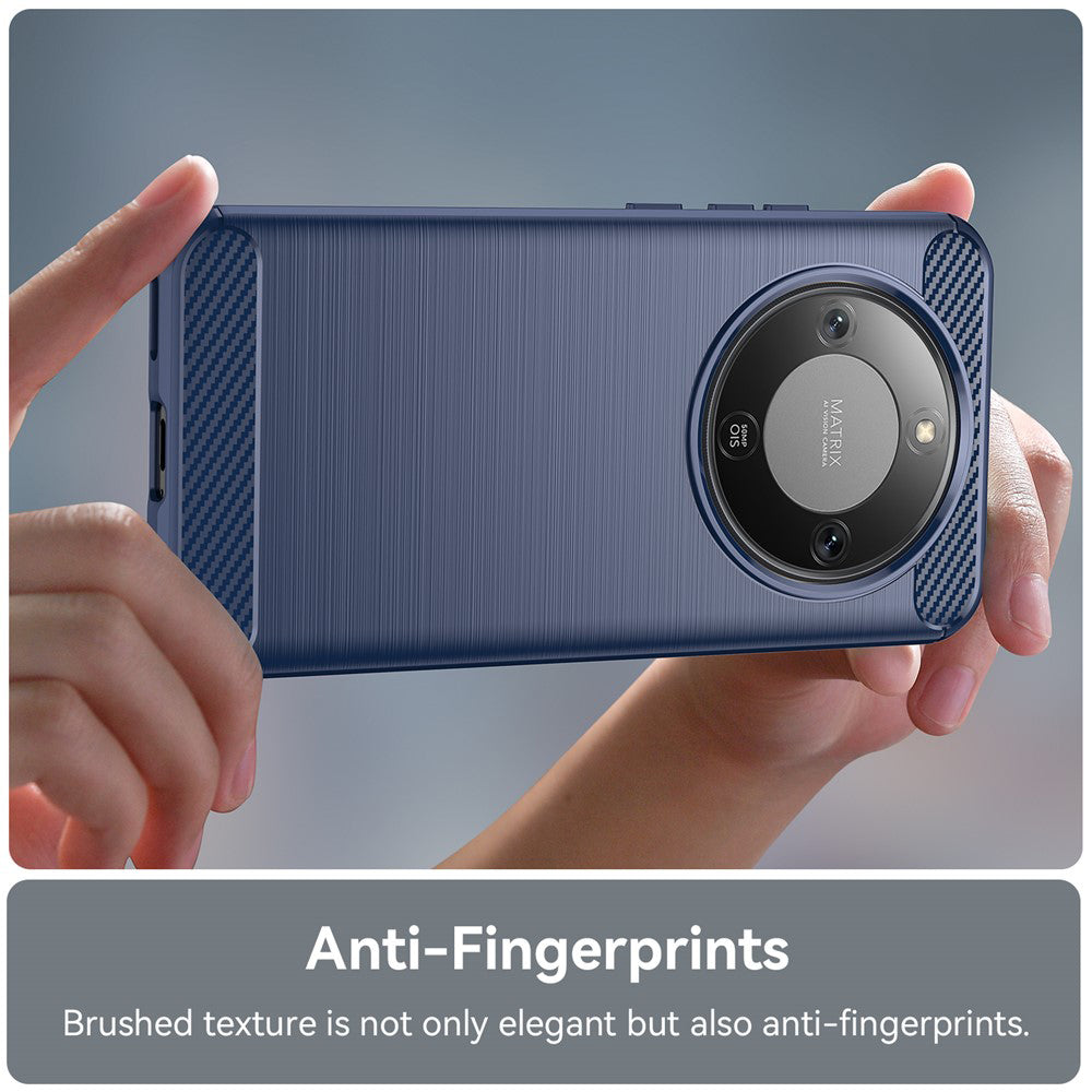 Skyddsfodral för Honor Magic8 Lite, Techsuit, Carbon, Blå