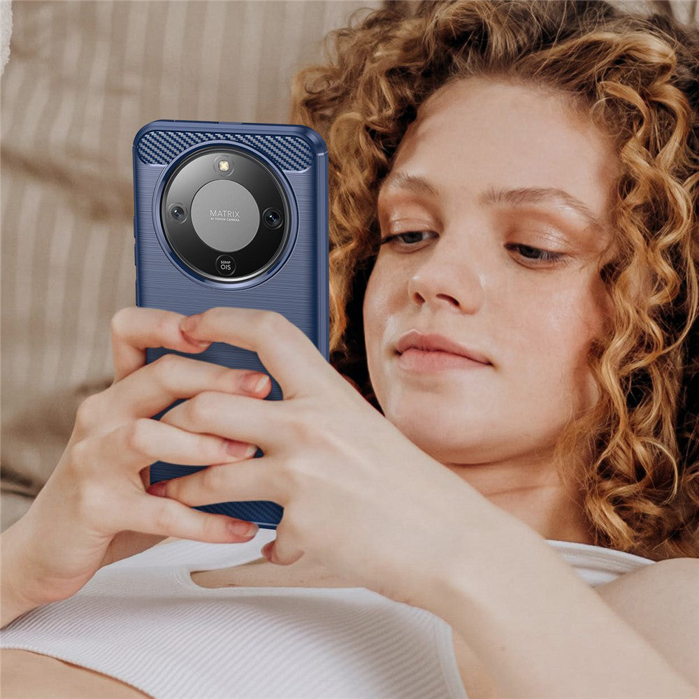 Skyddsfodral för Honor Magic8 Lite, Techsuit, Carbon, Blå