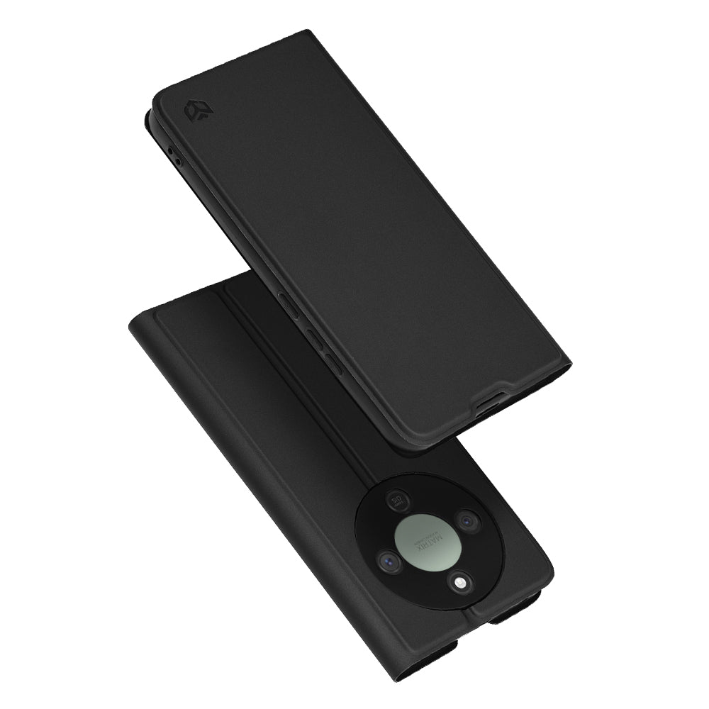 Fodral för Honor Magic8 Lite, Techsuit, Magskin Book, Svart