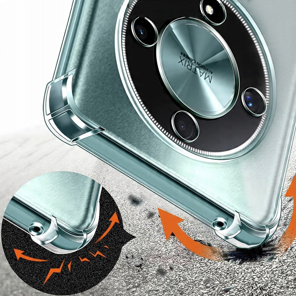 Skyddsfodral för Honor Magic8 Lite, Techsuit, Shockproof Clear, Transparent