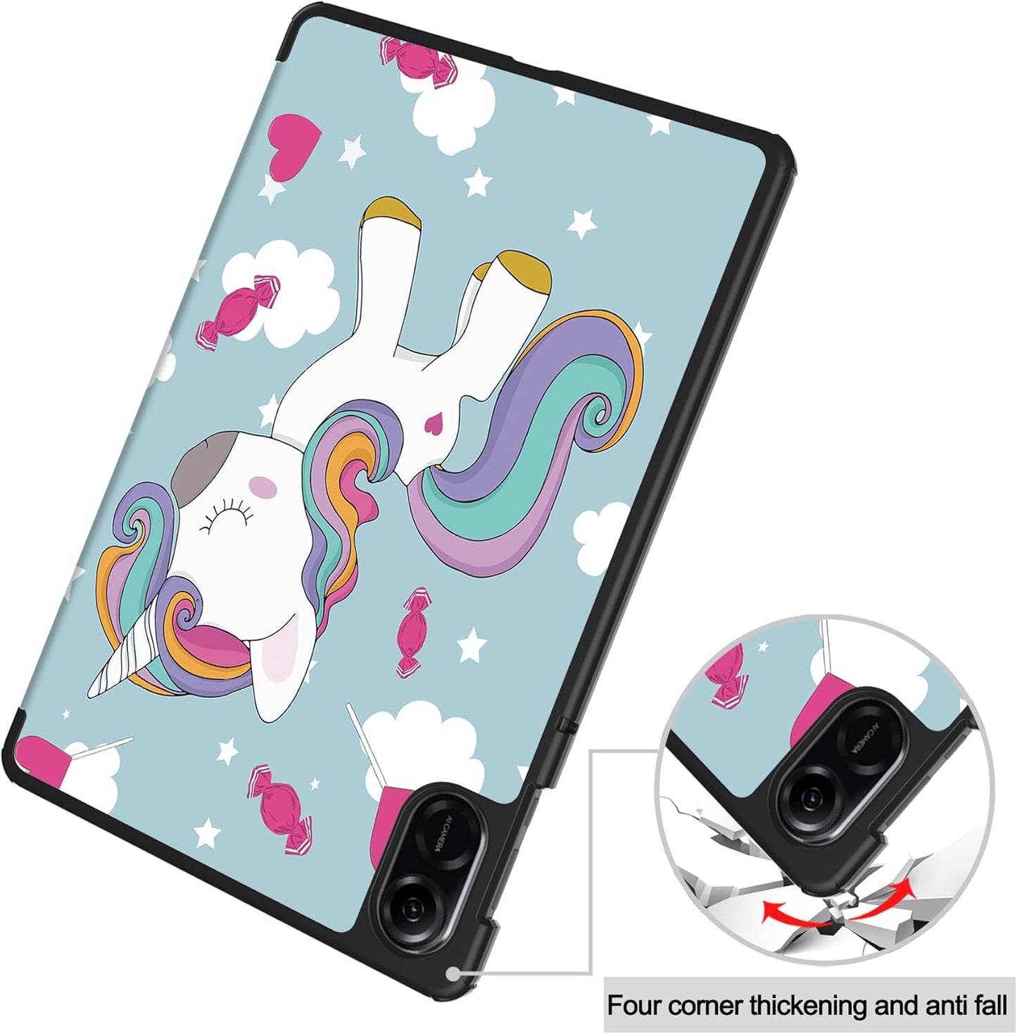 Fodral för Honor Pad X8a, Techsuit, FoldPro Unicorn, Flerfärgad