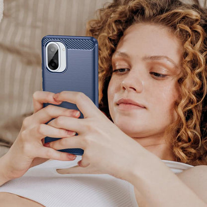 Skyddsfodral för Honor X5c Plus, Techsuit, Kolfiber, Blå