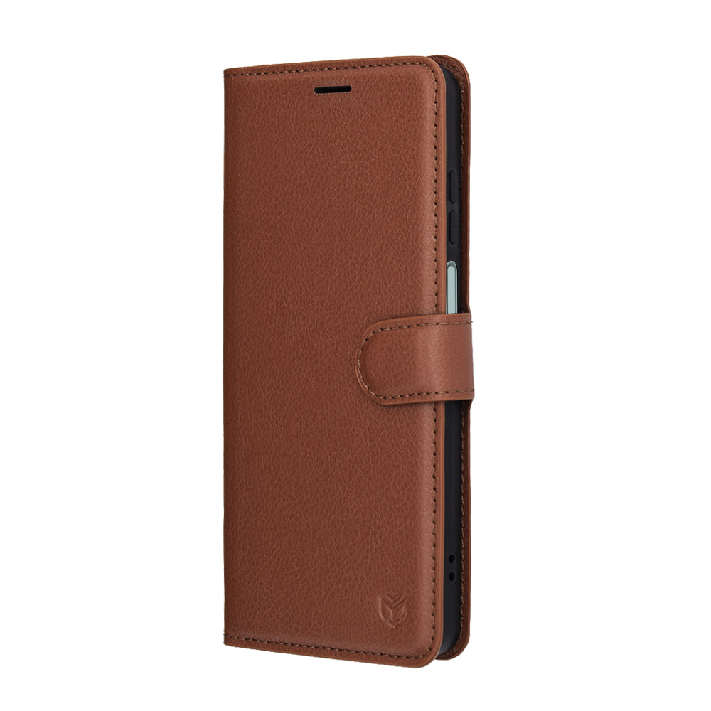Case for Honor X5c Plus, Techsuit, Leather Folio, Brown