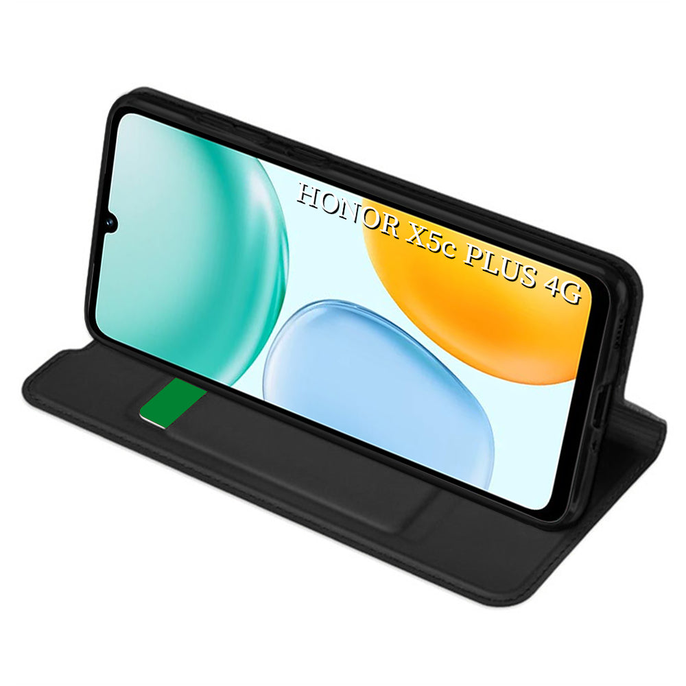 Fodral för Honor X5c Plus, Techsuit, Magskin Book, Svart