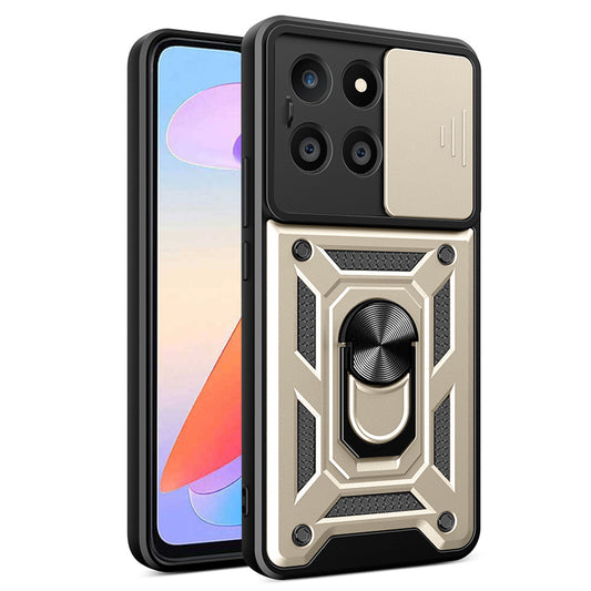 Fodral för Honor X6a, Techsuit, CamShield, Guld