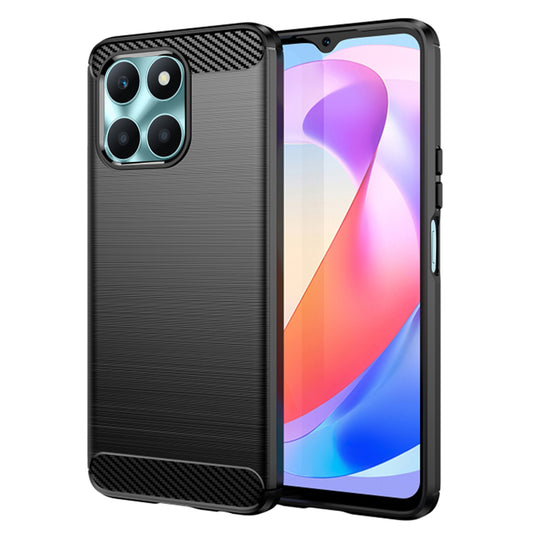 Fodral för Honor X6a, Techsuit, Kolfiber, Svart