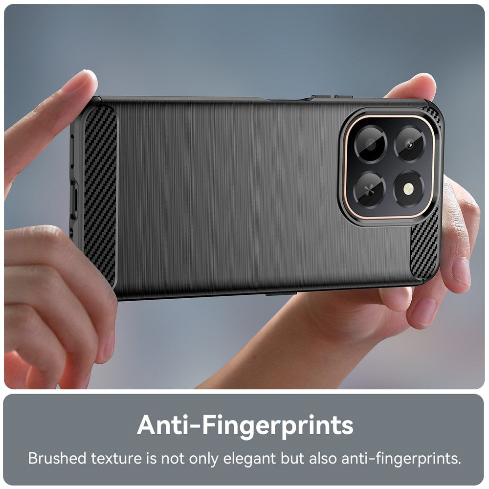 Fodral för Honor X6c, Techsuit, Kolfiber, Svart