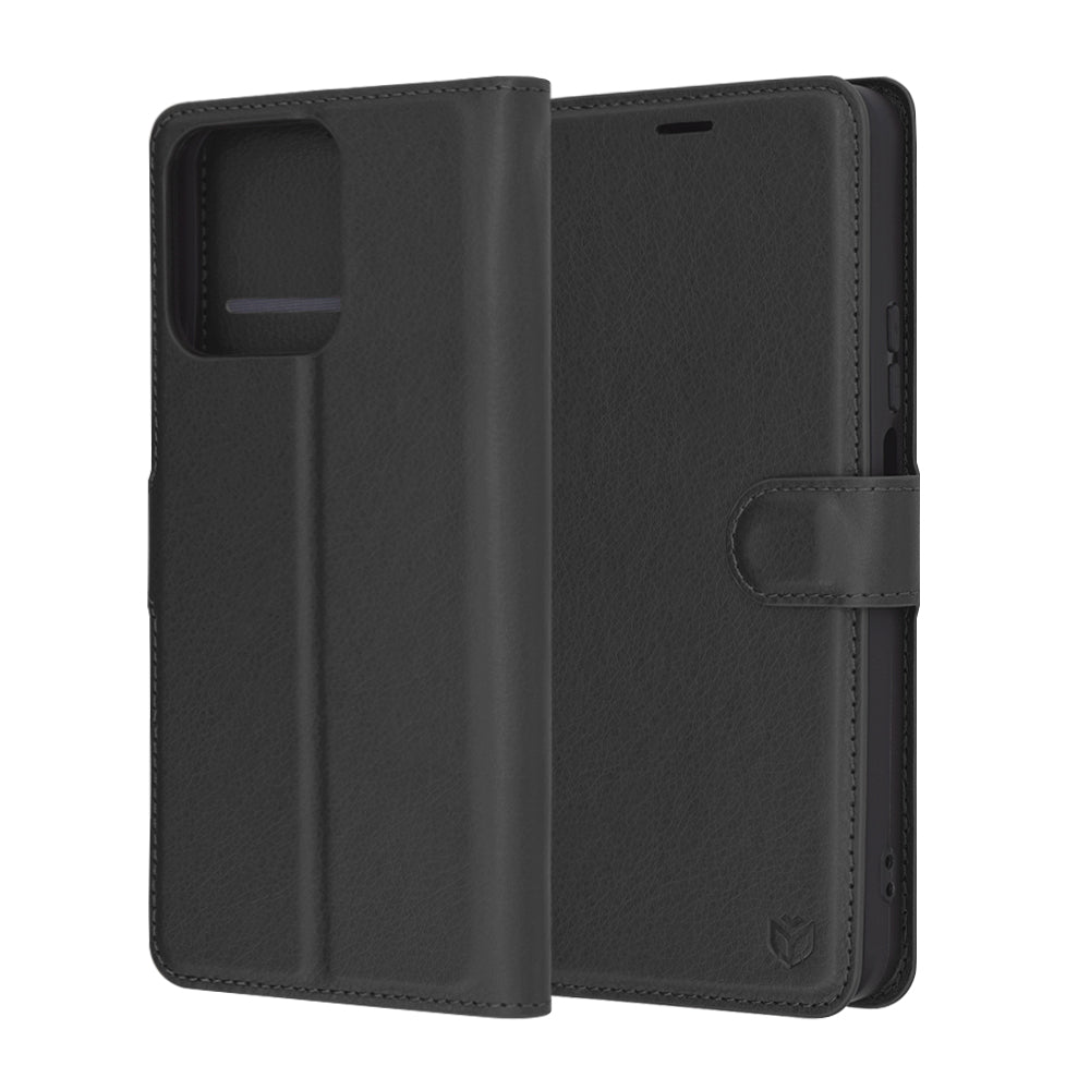 Fodral för Honor X7c / 200 Smart, Techsuit, Leather Folio, Svart