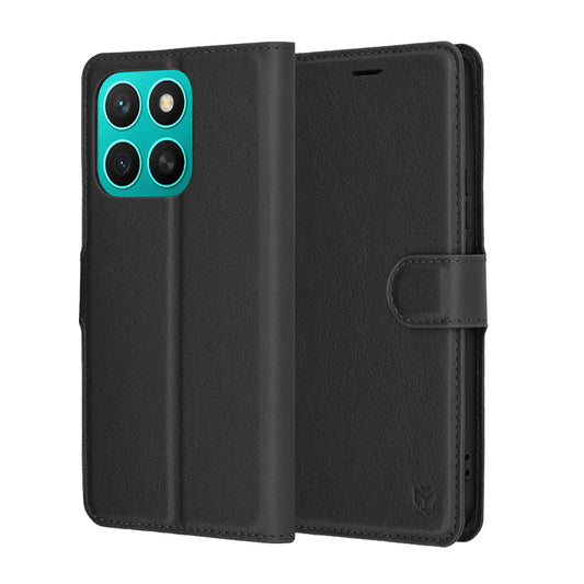 Fodral för Honor X8c, Techsuit, Leather Folio, Svart
