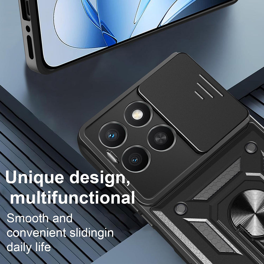 Fodral för Honor X8c, Techsuit, CamShield, Svart