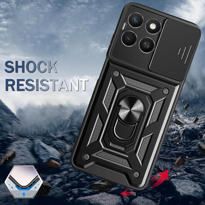 Fodral för Honor X8c, Techsuit, CamShield, Svart