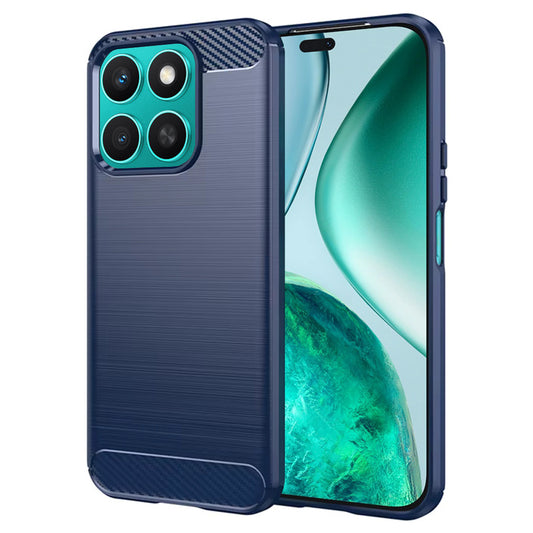 Fodral för Honor X8c, Techsuit, Kolfiber, Blå