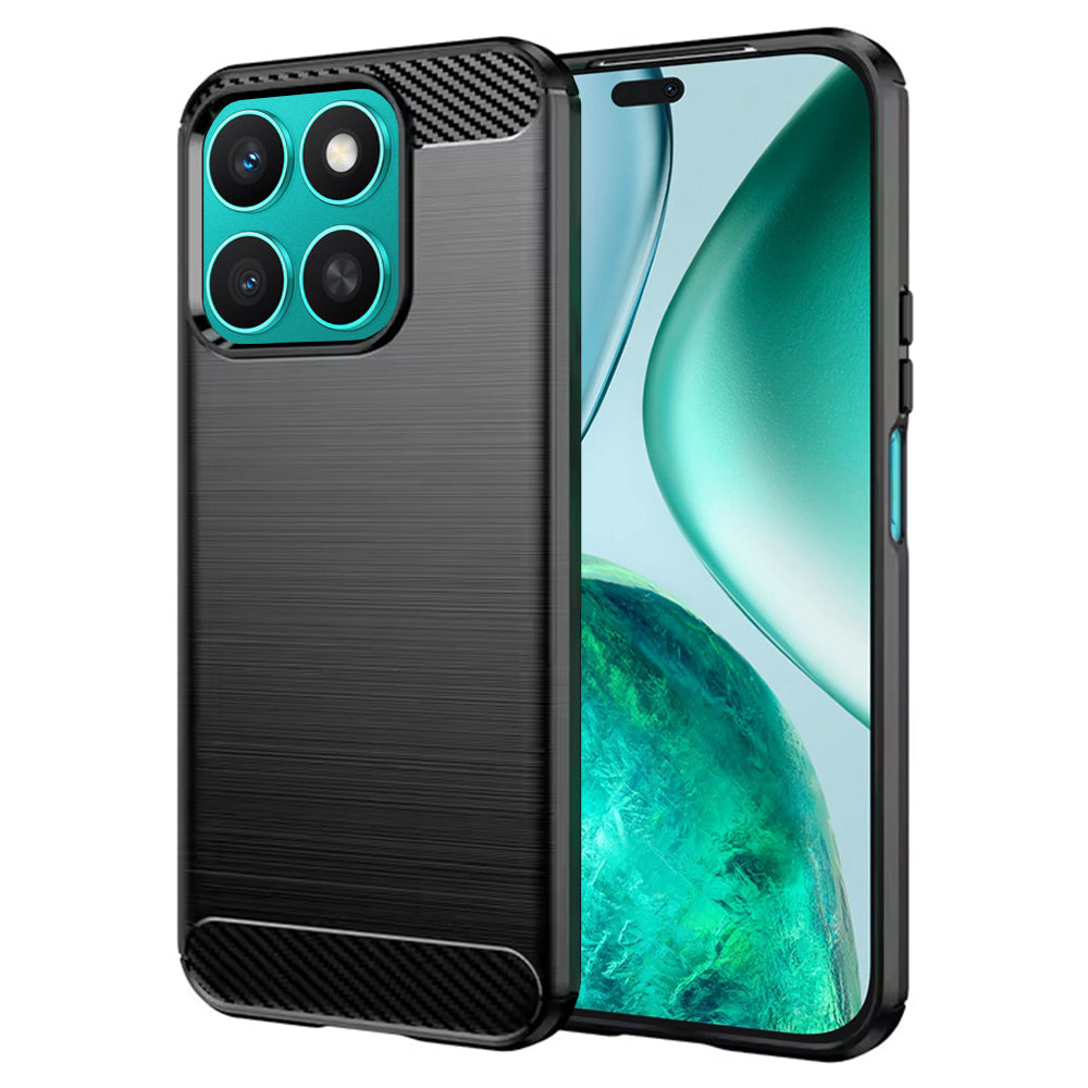 Fodral för Honor X8c, Techsuit, Kolfiber, Svart