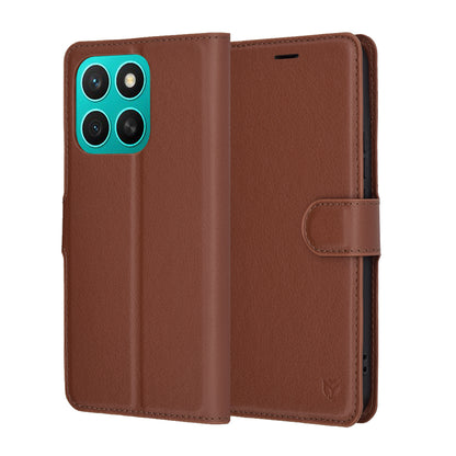 Fodral för Honor X8c, Techsuit, Leather Folio, Brun