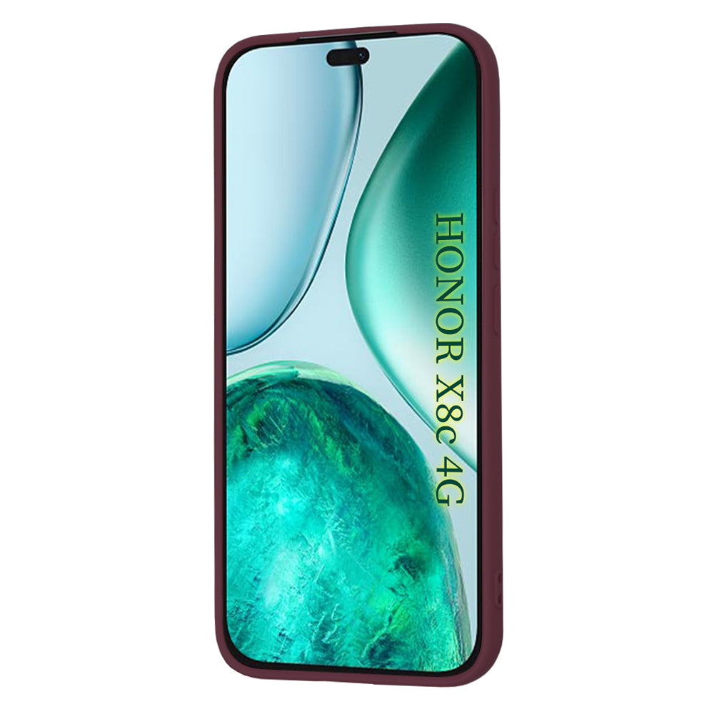 Fodral för Honor X8c, Techsuit, SoftFlex, Vinröd