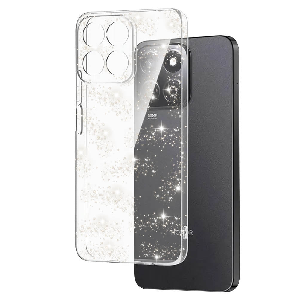 Fodral för Honor X8c, Techsuit, SparkleSkin, Transparent