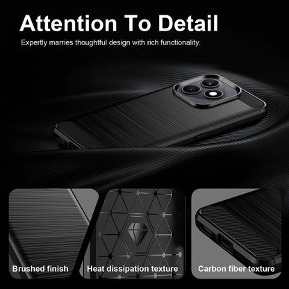 Fodral för Honor X8d, Techsuit, Kolfiber, Svart