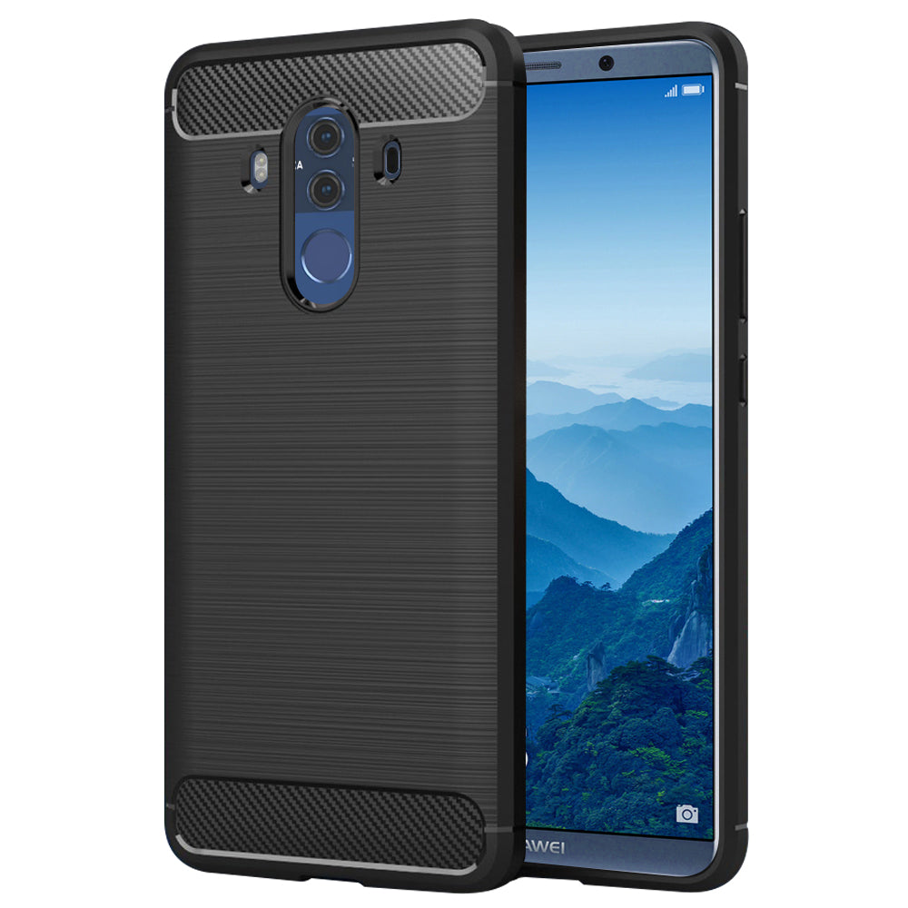 Fodral för Huawei Mate 10 Pro, Techsuit, Kolfiber, Svart