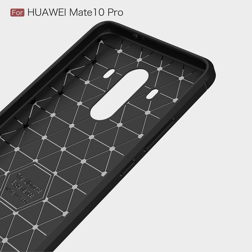 Fodral för Huawei Mate 10 Pro, Techsuit, Kolfiber, Svart