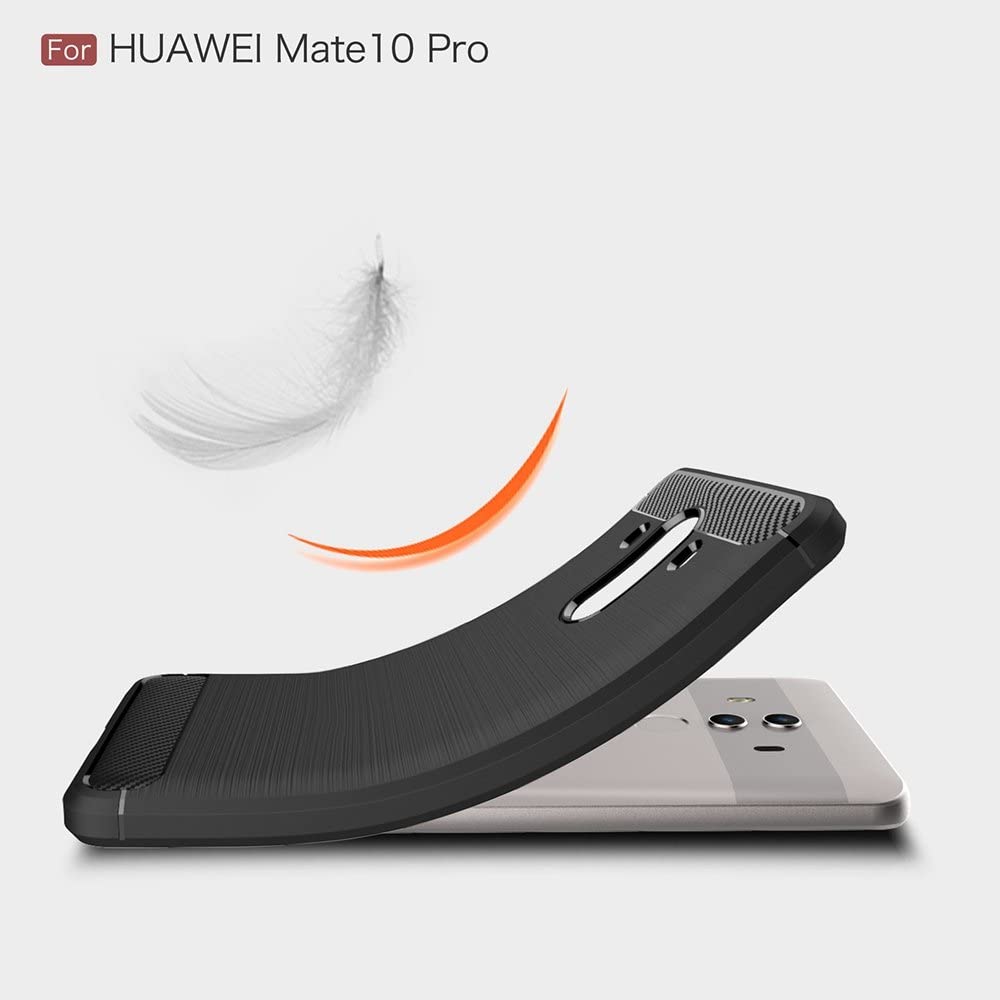 Fodral för Huawei Mate 10 Pro, Techsuit, Kolfiber, Svart