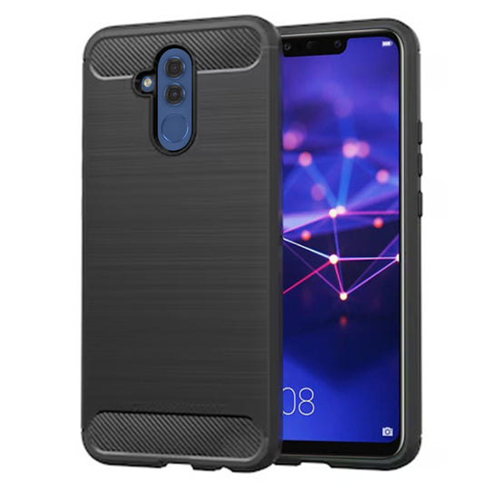 Fodral för Huawei Mate 20 Lite, Techsuit, Kolfiber, Svart