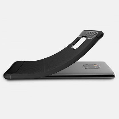 Fodral för Huawei Mate 20 Pro, Techsuit, Kolfiber, Svart