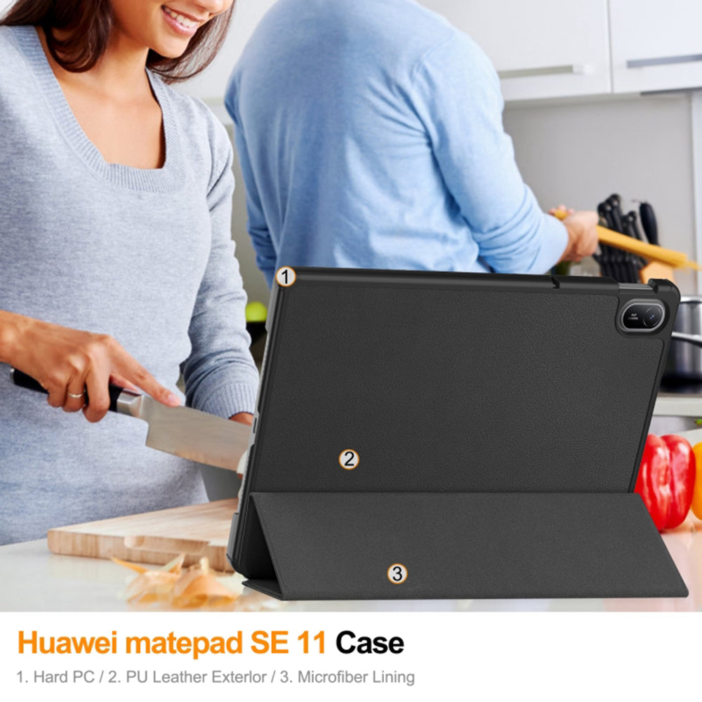 Fodral för Huawei MatePad SE 11, Techsuit, FoldPro, Svart