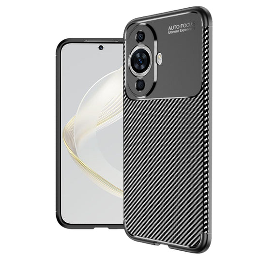 Fodral för Huawei nova 12s / nova 11, Techsuit, kolfiber, svart