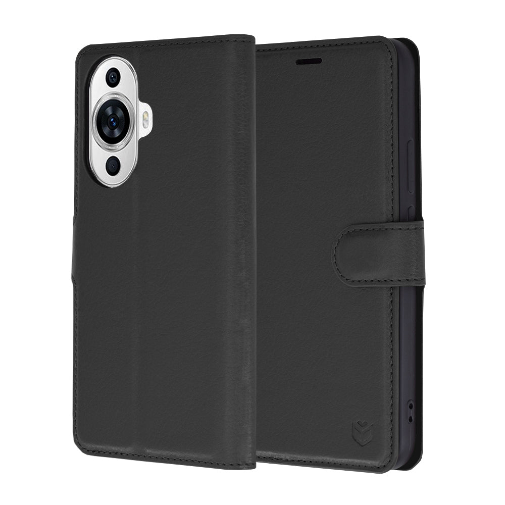 Fodral för Huawei nova 12s / nova 11, Techsuit, Leather Folio, Svart