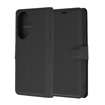 Fodral för Huawei nova 12s / nova 11, Techsuit, Leather Folio, Svart