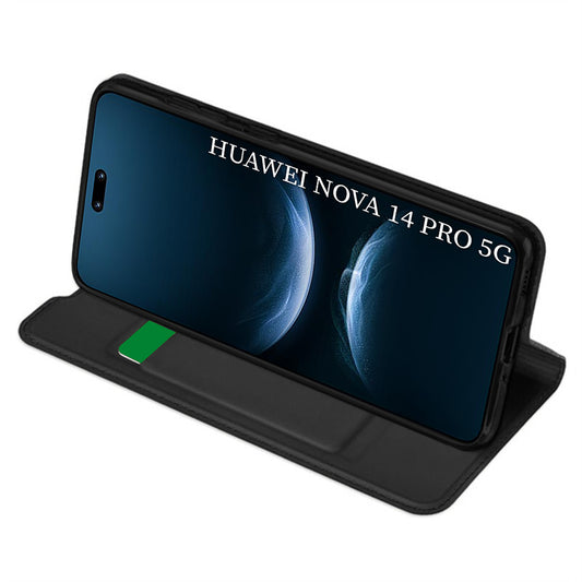Fodral för Huawei nova 14 Pro, Techsuit, Magskin Book, Svart