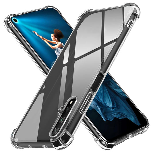 Fodral för Huawei nova 5T / Honor 20, Techsuit, stöttåligt klart, transparent