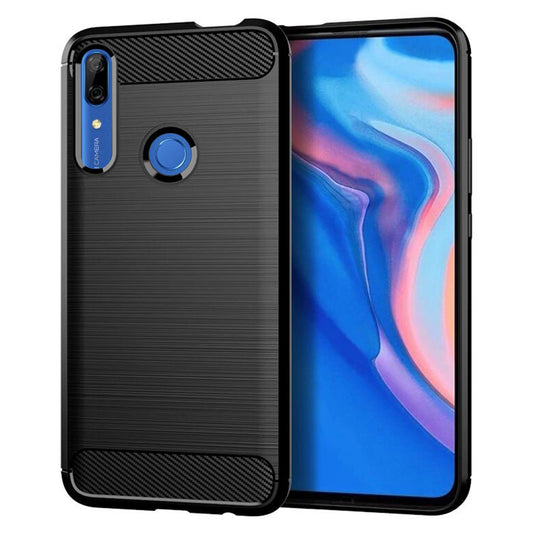 Fodral för Huawei P Smart Z, Techsuit, Kolfiber, Svart