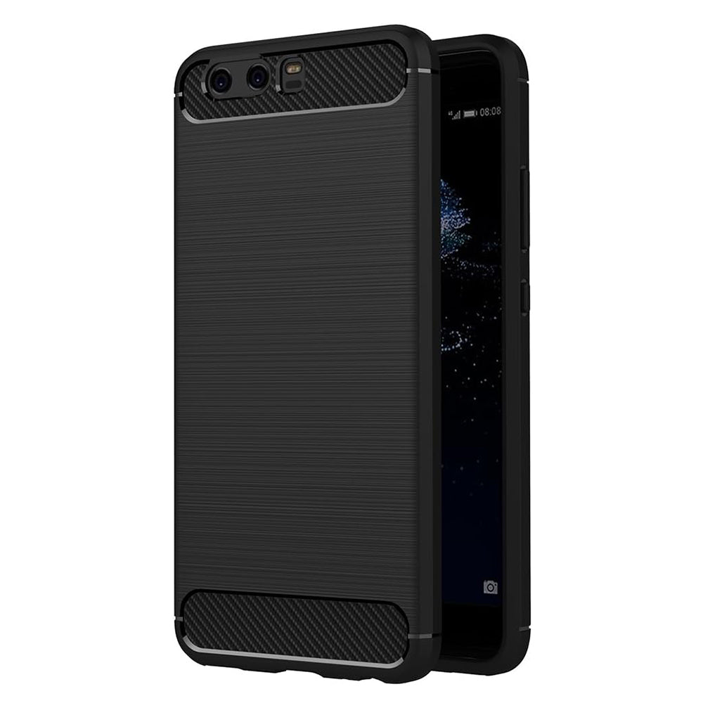 Fodral för Huawei P10 Plus, Techsuit, Kolfiber, Svart